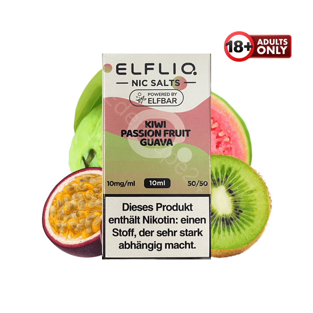 Elfbar Elfliq - Kiwi Passion Fruit Guava - 10mg Liquid - EdenVape24